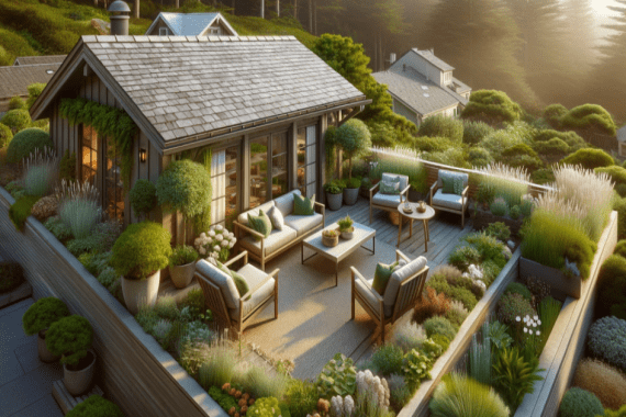 Rooftop Garden for Oregon Custom-built home